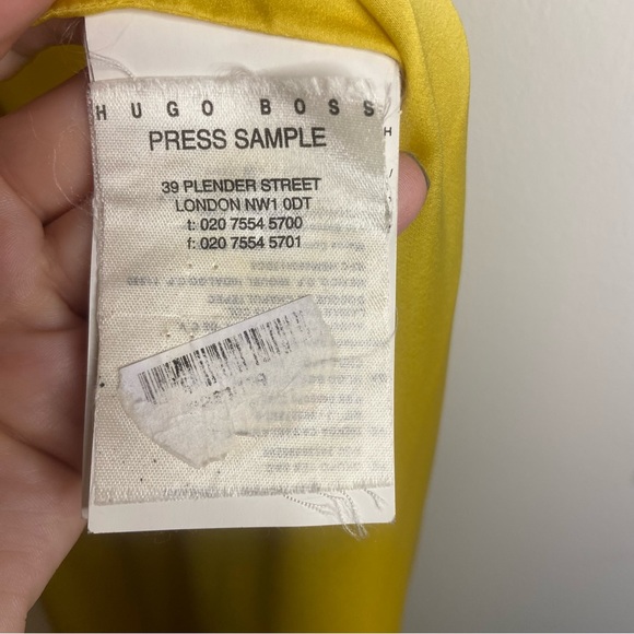 How To Lose a Guy in Ten Days DRESS!! Boss Hugo Boss Yellow Silk Gown. Size 6. - Picture 10 of 15